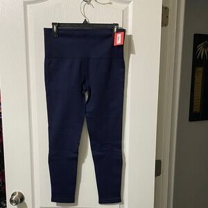 SPANX Women's Navy Haze rib seameless Leggings